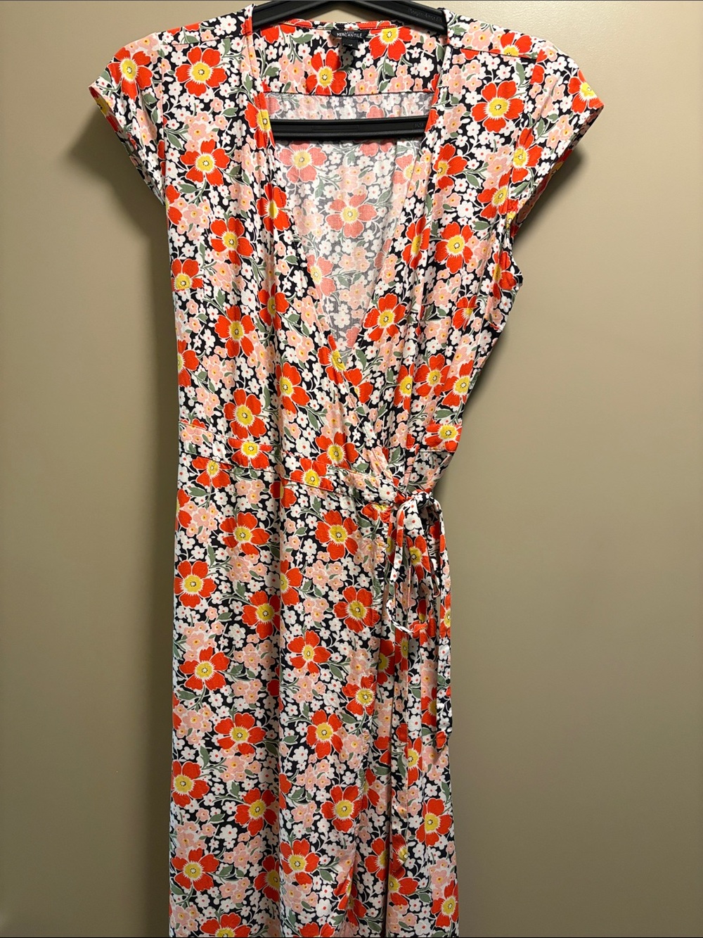 J. Crew Mercantile Floral Wrap Midi Dress - XSmall - Picture 5 of 7